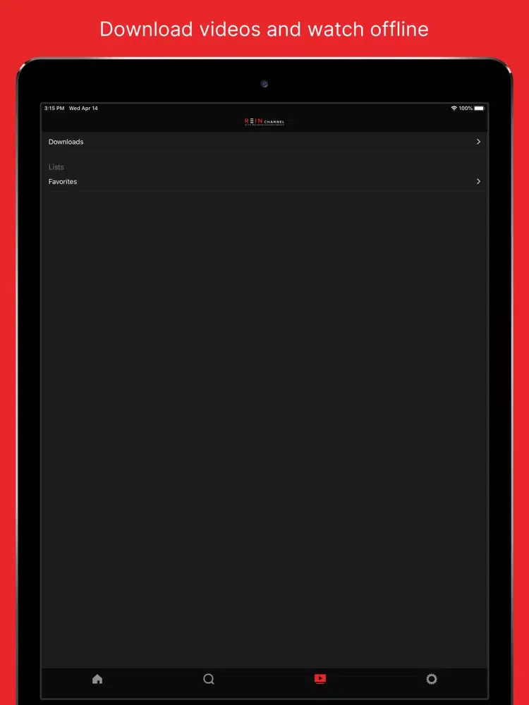 The REIN Channel iPad  Screenshots