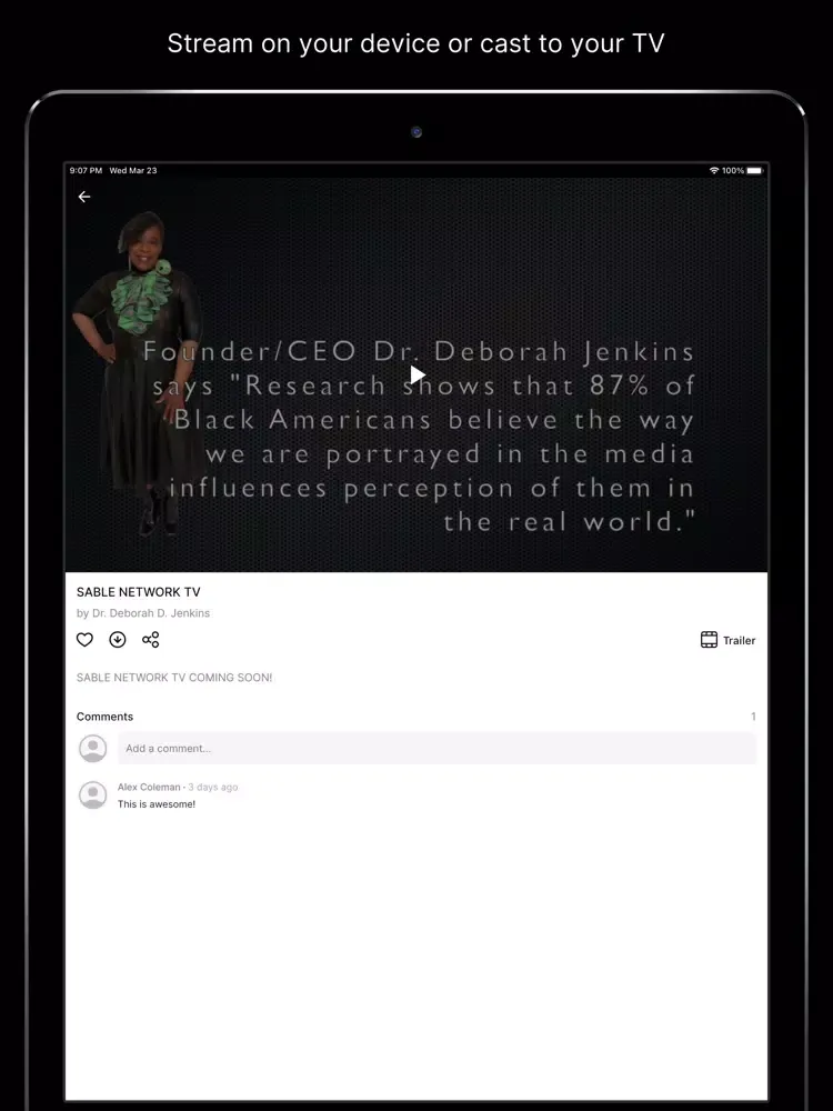Скриншоты SABLE NETWORK TV iPad 