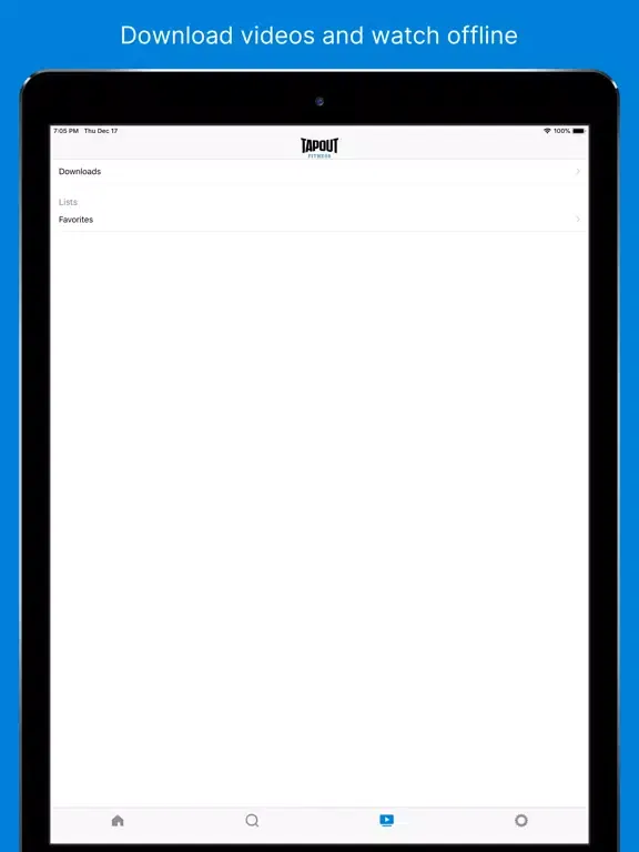 Tapout Fitness TV iPad  स्क्रीनशॉट