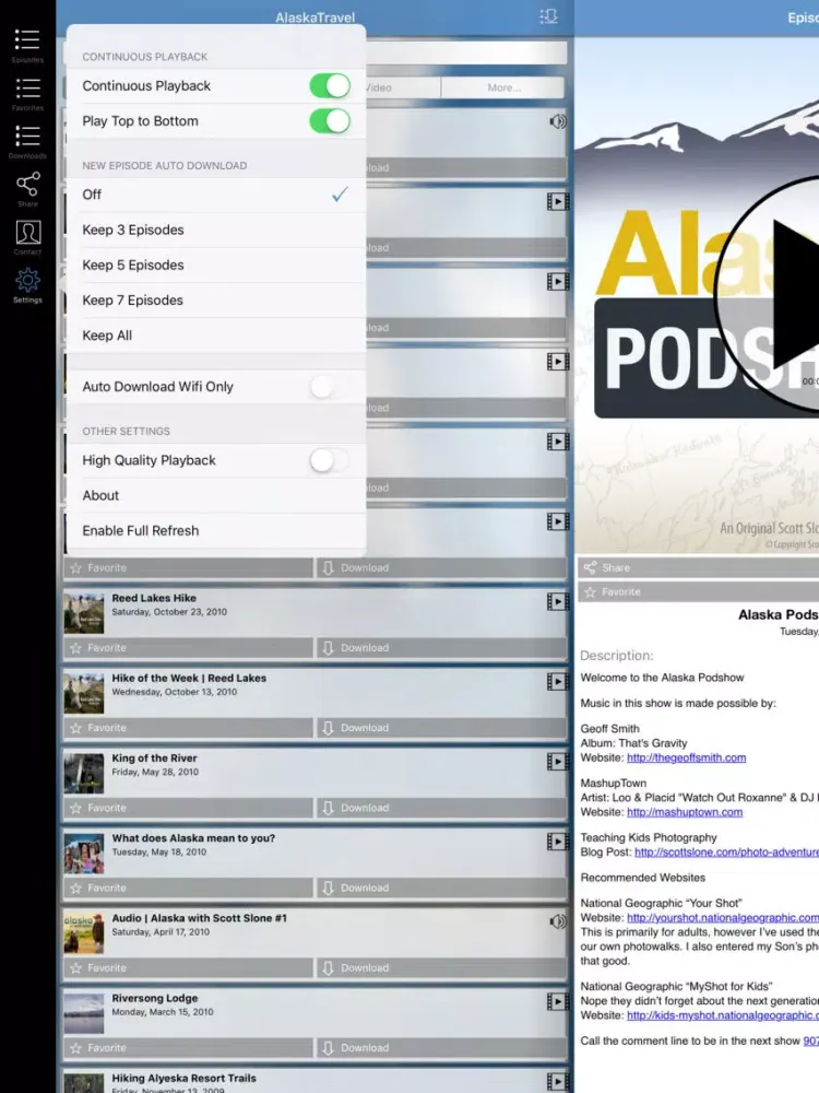Alaska HDTV - Video Travel Guide iPad  স্ক্রিনশট
