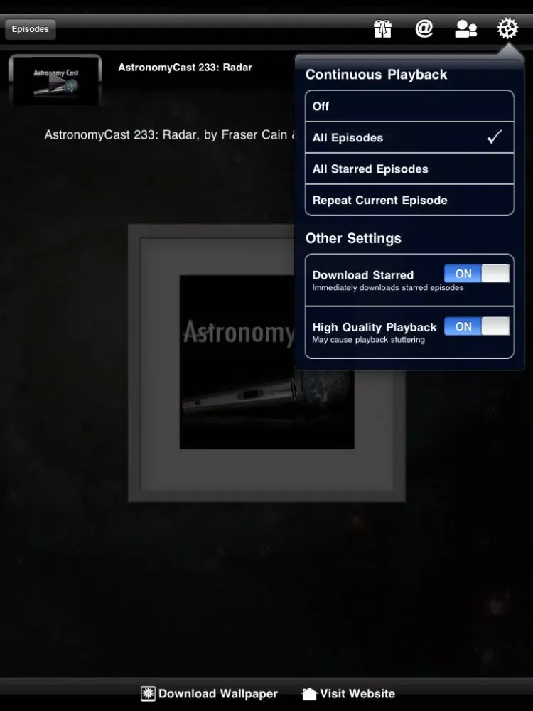 Astronomy Cast Player iPad  Ekran Görüntüleri
