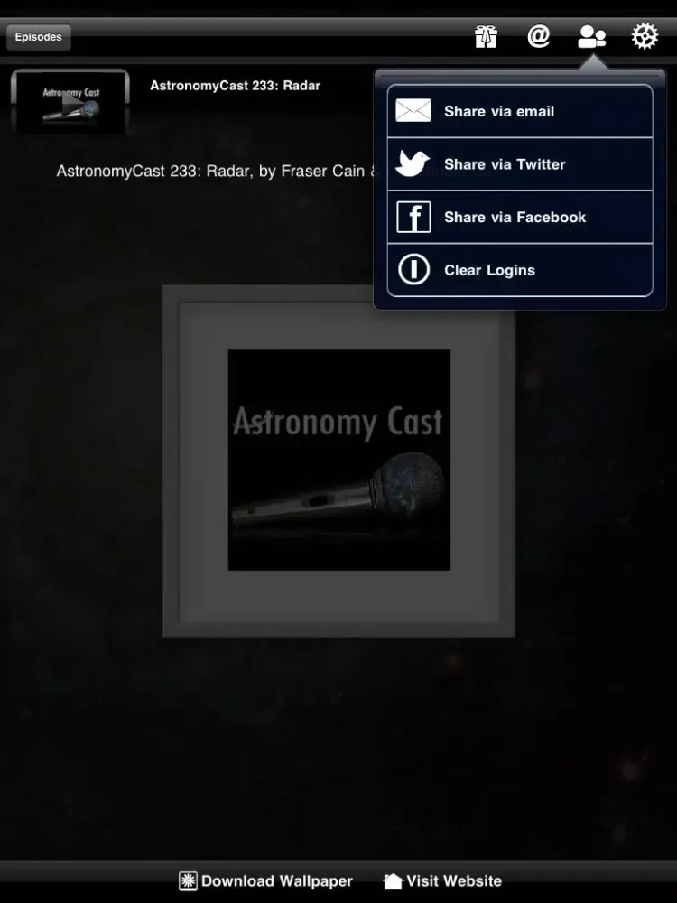 Astronomy Cast Player iPad  Ekran Görüntüleri