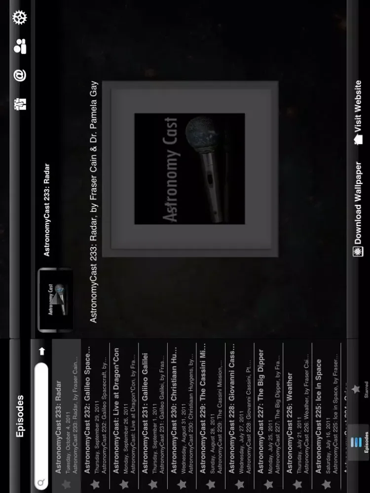 Astronomy Cast Player iPad  Ekran Görüntüleri