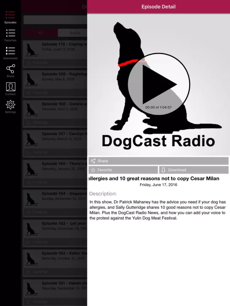 Captures d'écran de The DogCast Radio - Internet Radio for dog lovers iPad 