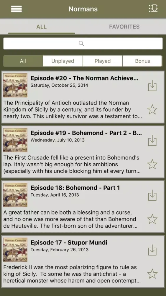 Norman Centuries- A Norman History App سکرین شاٹس
