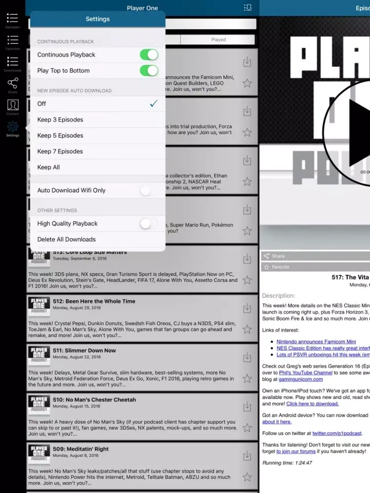 Player One iPad  Screenshots
