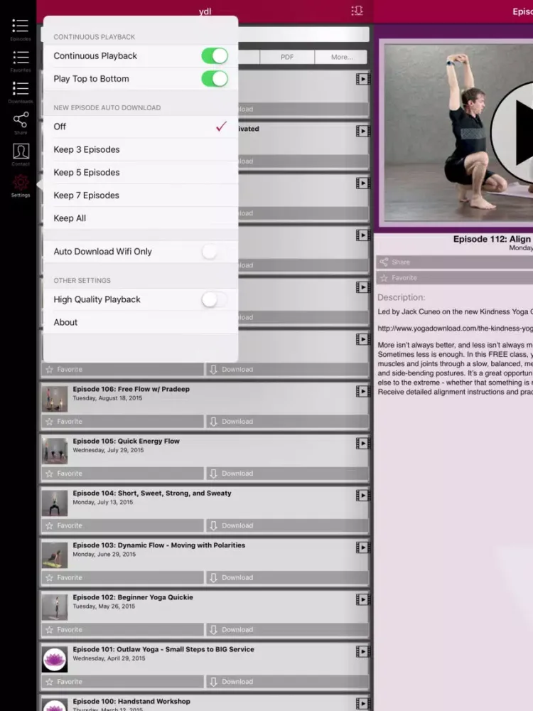 Capturas de pantalla de 20 Min. Yoga Sessions from YogaDownload.com iPad 