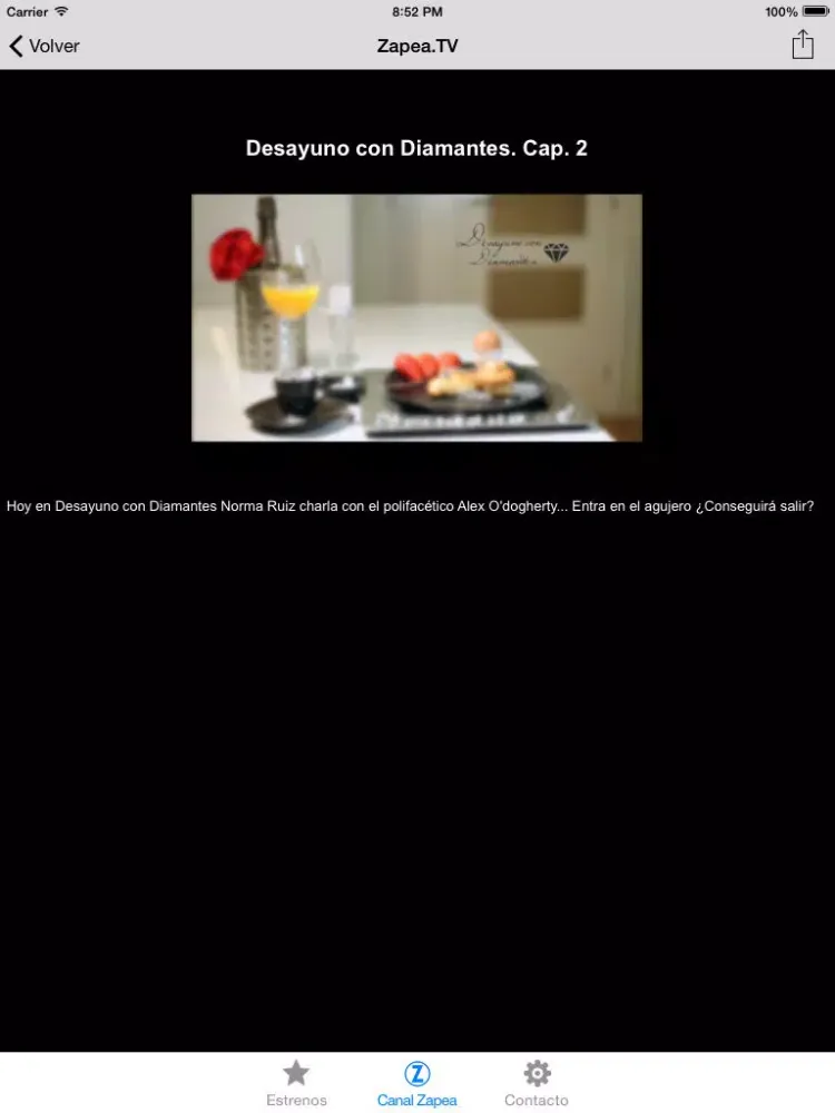 Скриншоты ZapeaTV iPad 