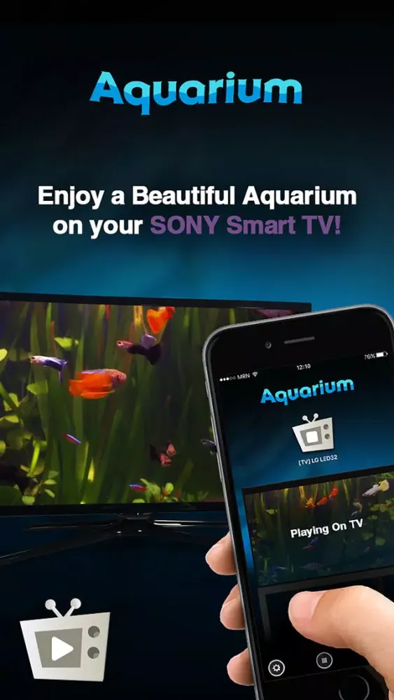 Capturas de tela do Aquarium for Sony Smart TVs
