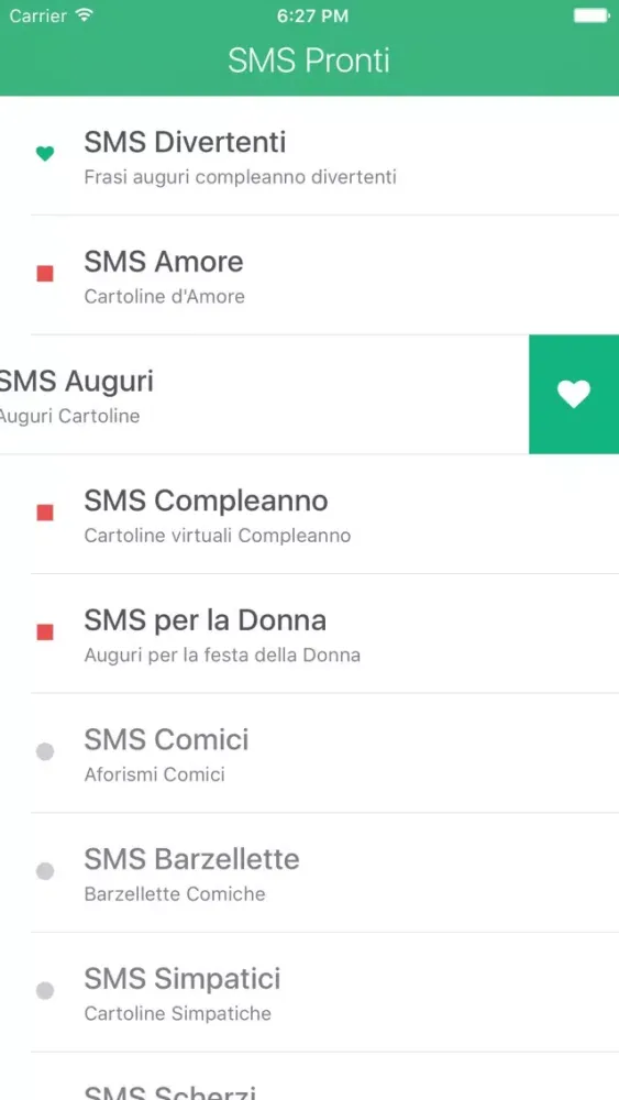 Sms Pronti e frasi auguri, compleanno e d'amore应用截图
