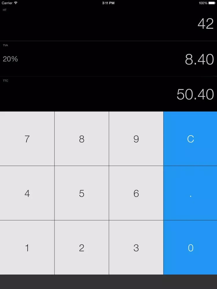 Capturas de pantalla de TVA easy calcul iPad 