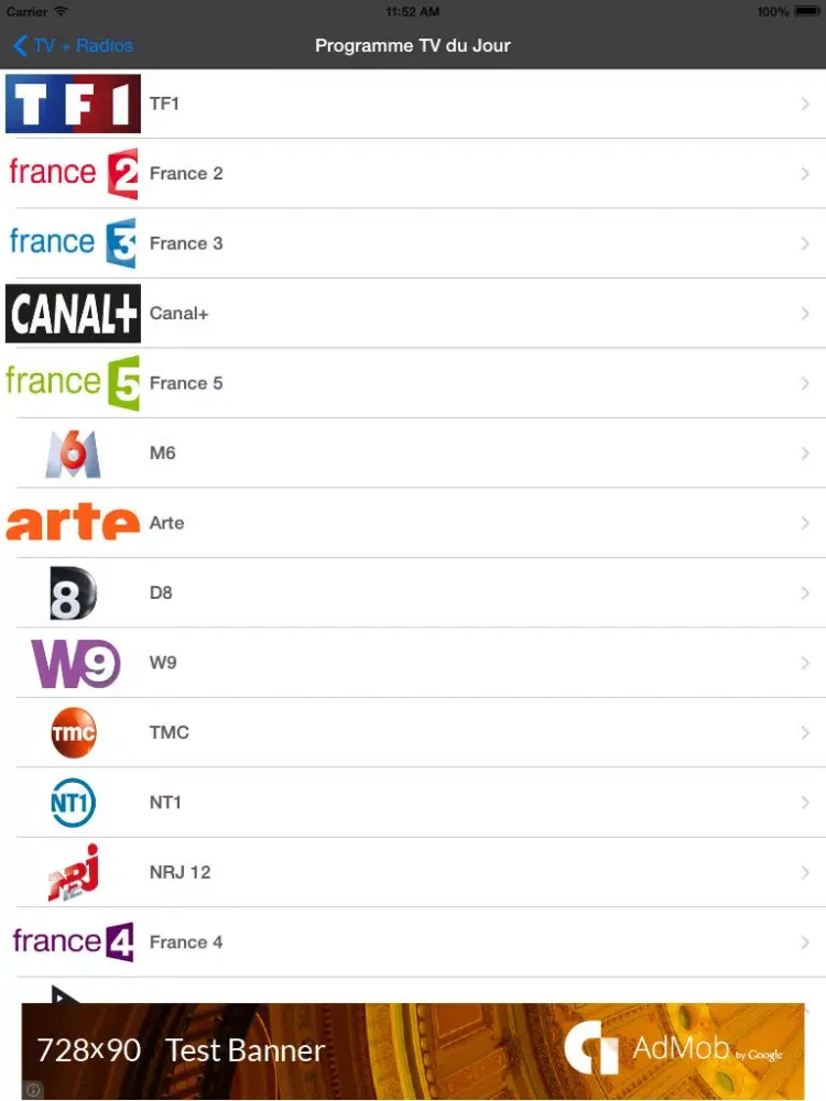 Screenshot di Voir la Télé Programme ! Actualisé en direct ! iPad 