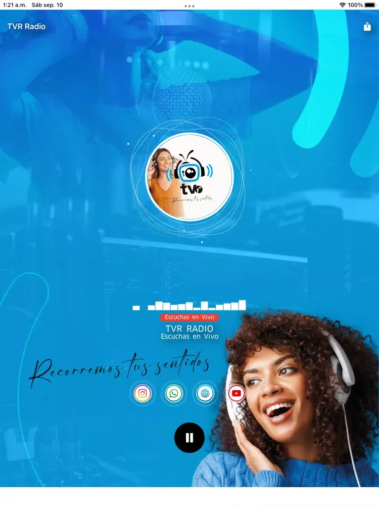 Tangkapan layar TVR Radio iPad 