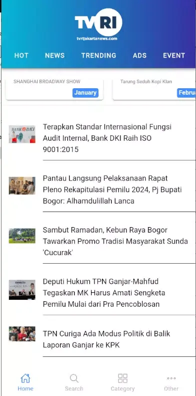 TVRI Jakarta News Ekran Görüntüleri