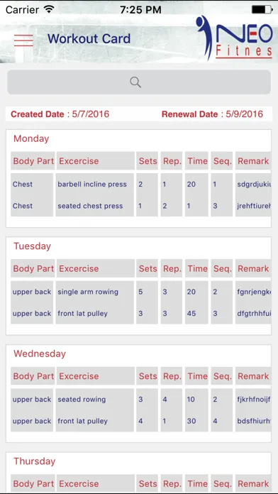 Neo Fitnes Screenshots