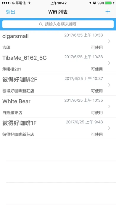 Zrzuty ekranu Wifi 密碼 - 共享密碼的平台