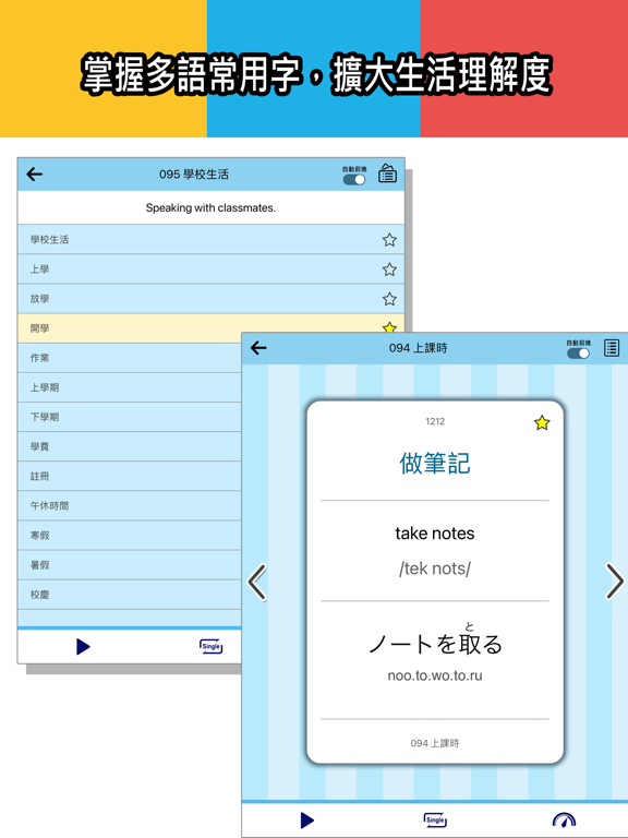檸檬樹-中英日詞彙實用3400 iPad  Screenshots