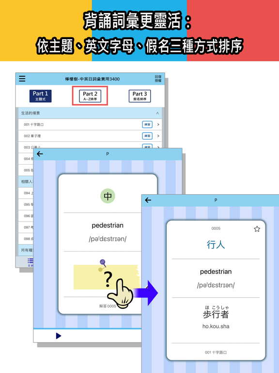 檸檬樹-中英日詞彙實用3400 iPad  Screenshots
