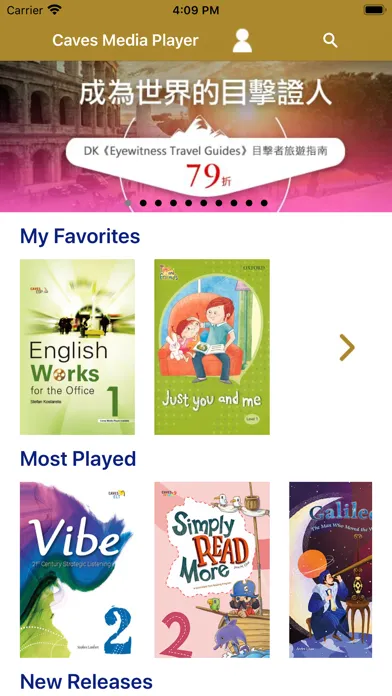 Ảnh chụp màn hình của Caves Media Player