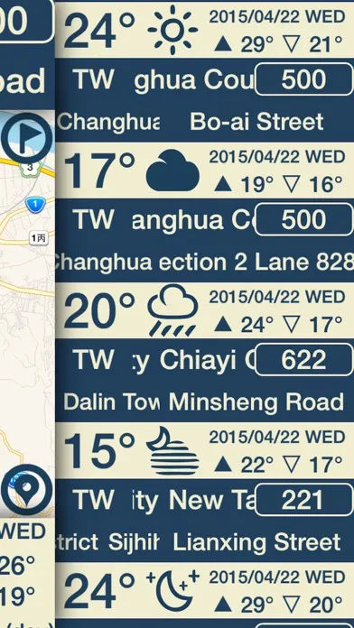 Capturas de tela do Grand Line - Record route and weather