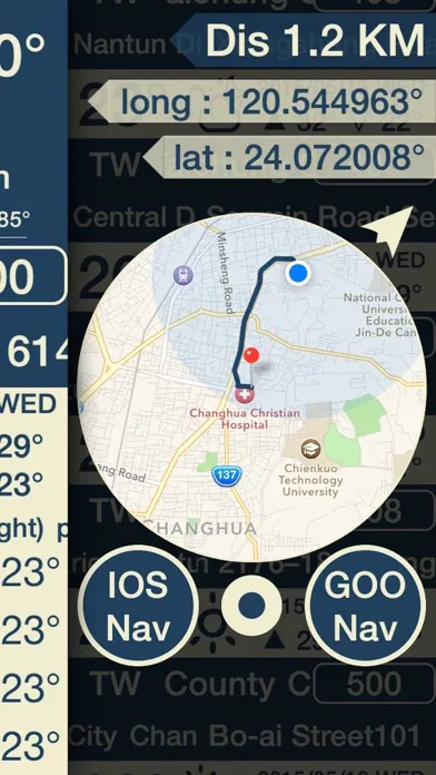 Capturas de tela do Grand Line - Record route and weather