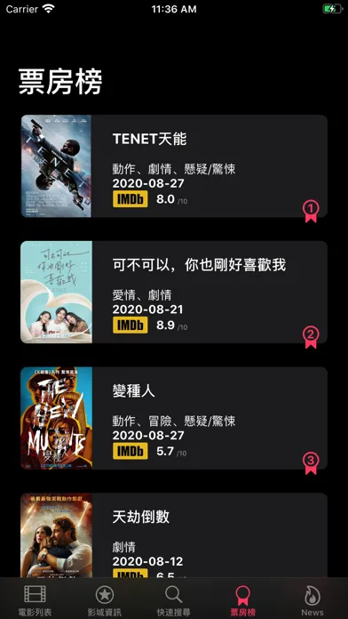 電影時刻表 - MovieGo Screenshots