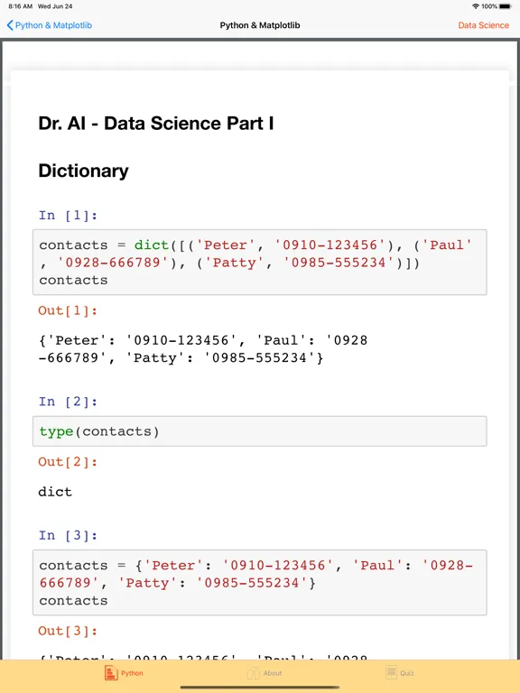 Data Science Part I iPad  Screenshots