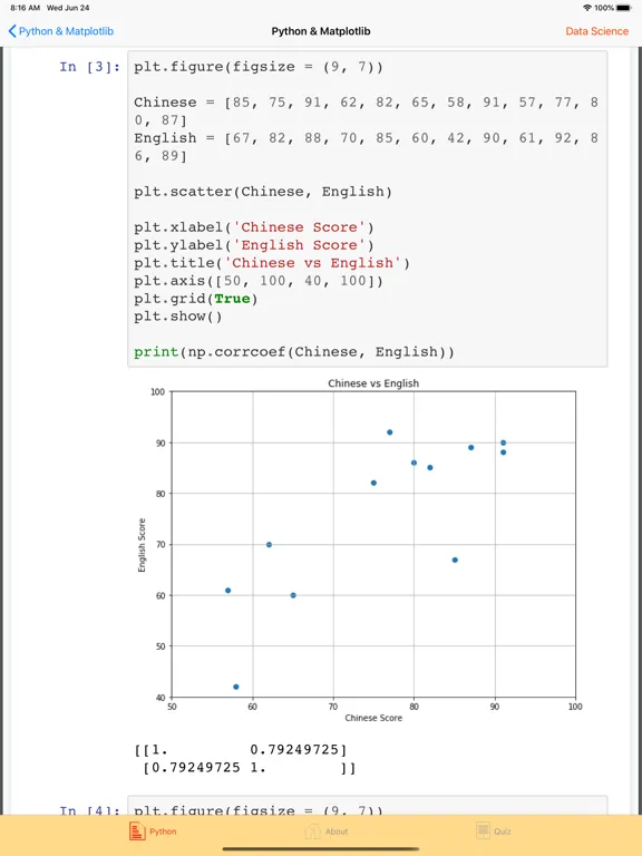 Data Science Part I iPad  Screenshots