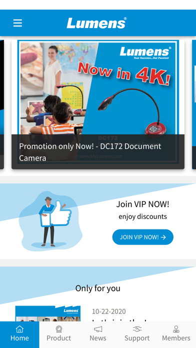 Tangkapan layar Lumens VIP