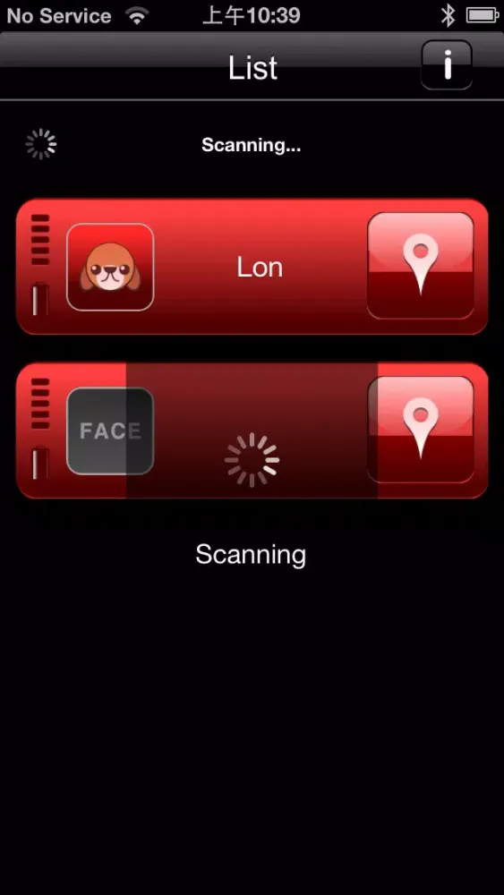 Captures d'écran de BLE Finder