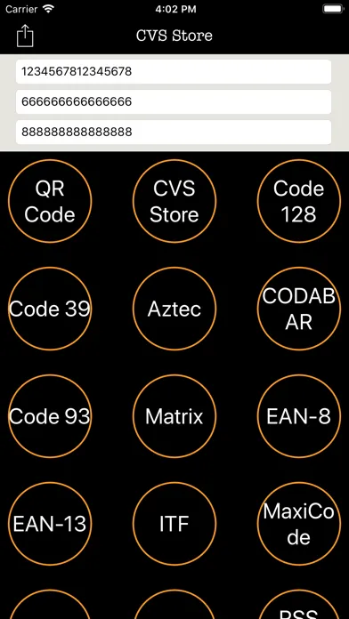 Barcode Generator CVS स्क्रीनशॉट