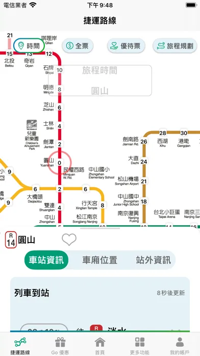 Tangkapan layar 台北捷運Go