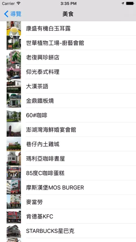 Capturas de tela do 草屯觀光導覽