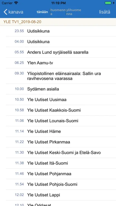 Suomalaiset TV-ohjelmat Screenshots