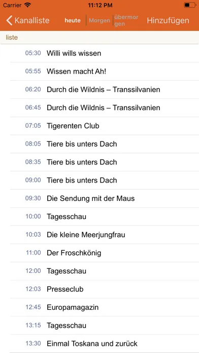 Tangkapan skrin Deutschland TV-Programm