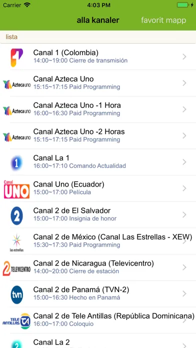 Programación TV México スクリーンショット