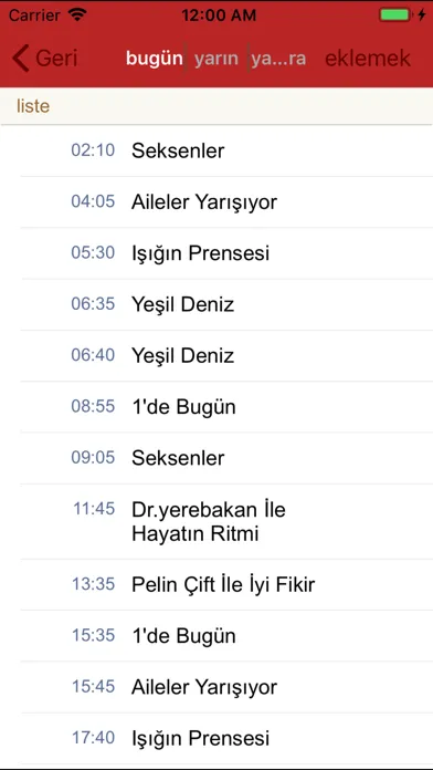 türkiye televizyon listeleri Ekran Görüntüleri