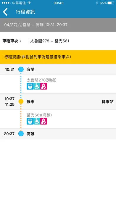 Screenshot di Taiwan Railway e-booking