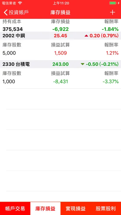 台股記帳本 Screenshots