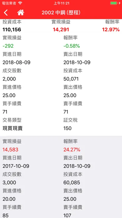台股記帳本 Screenshots