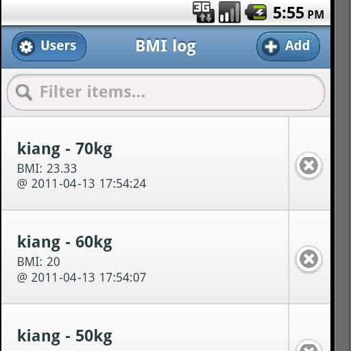 BMI log