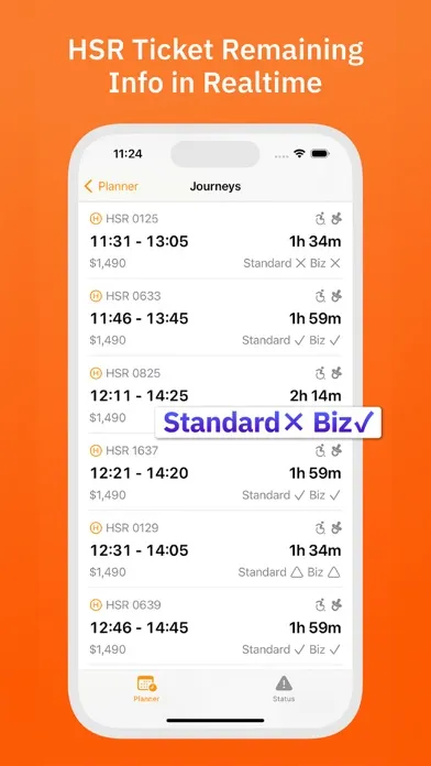 ภาพหน้าจอของ Munisaq: Taiwan Rail Timetable
