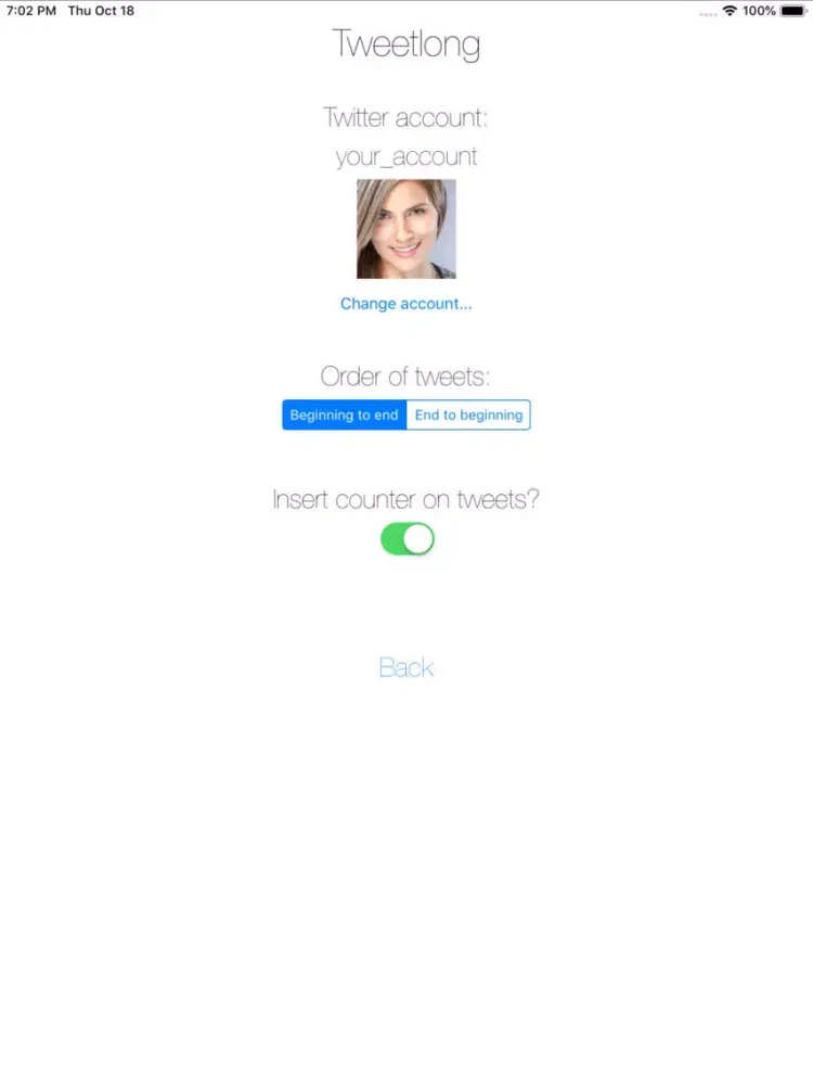 Tweetlong iPad  স্ক্রিনশট