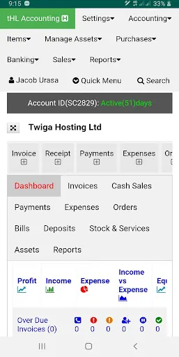Tangkapan skrin tHL Accounting