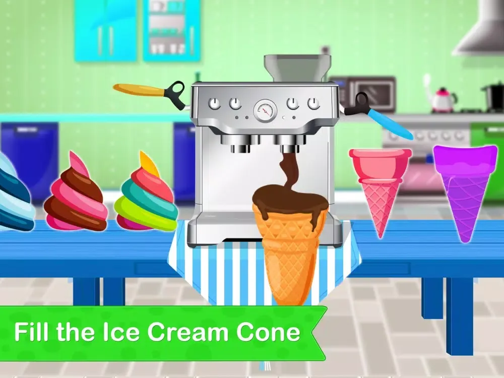 Rainbow Ice Cream Cone Maker iPad 应用截图