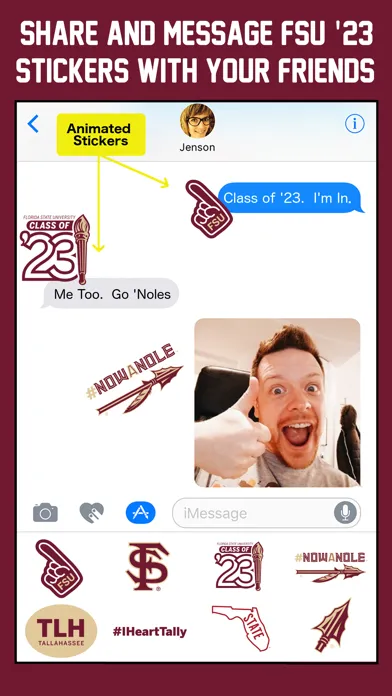 FSU Class of '23 Stickers Ekran Görüntüleri