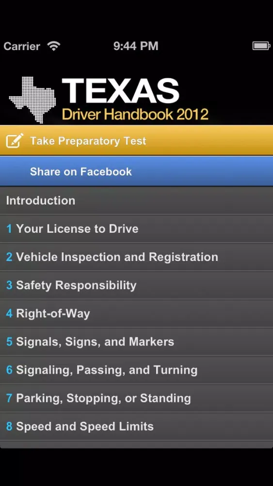 Driver Handbook - Texas Free Screenshots