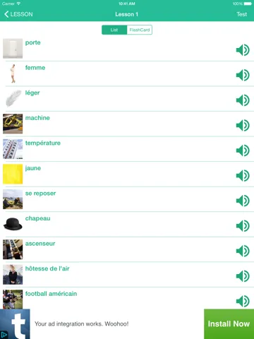Learn French By Picture and Sound - Easy to learn french vocabulary iPad  Screenshots