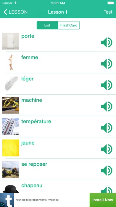 Learn French By Picture and Sound - Easy to learn french vocabulary Screenshots