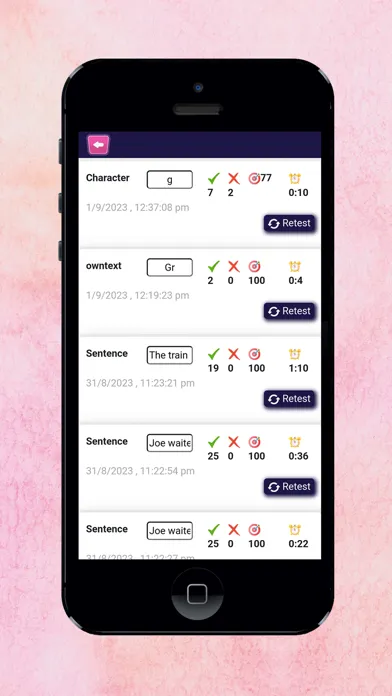 ภาพหน้าจอของ Keypad Typing Practice :Master